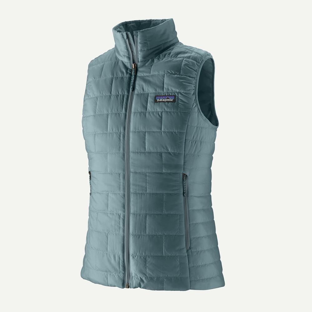 Patagonia Women’s Nano Puff Vest Sz S Blue Sage EXCELLENT Hiking Outdoor